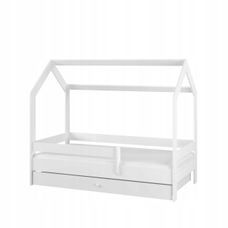 Detská posteľ HOME BABY BOO 180x80 + zásuvka + matrac HLADKÁ BIELA